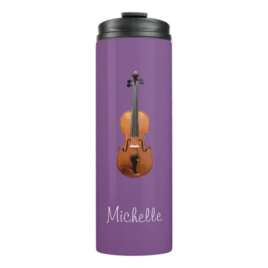 Musical Monogram Violin Thermosbecher (Vorderseite)