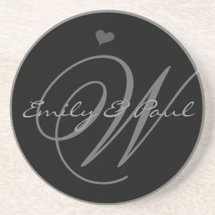 Musical Monogram Wedding Anniversary Untersetzer