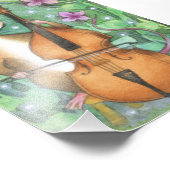 Musical Mouse Orchestra Bass Illustration Fotodruck (Ecke)