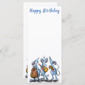 Musical Mouses Funny Birthday Menü Menükarte (Vorne/Hinten)