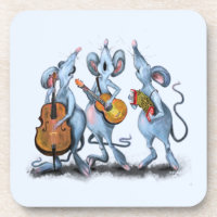 Musical Mouses Funny Untersetzer
