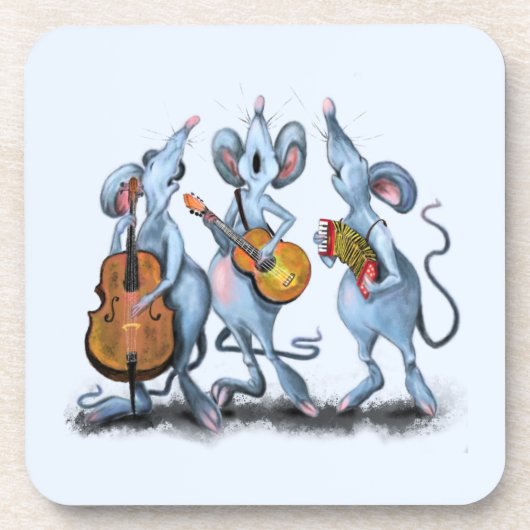 Musical Mouses Funny Untersetzer (Vorderseite)