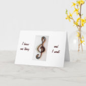 MUSICAL NOTE CARD SAGT "I LIEBE YOU" KARTE (Gelbe Blume)
