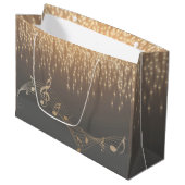 Musical Note elegant Luxus funkelnde Konfetti Große Geschenktüte (Vorderseite Schrägansicht)