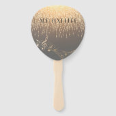 Musical Note Luxuriöse elegante Funkelkonfetti Fächer (Vorderseite)