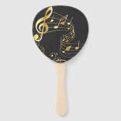 Musical Note Luxuriöses elegantes Design Fächer (Vorderseite)