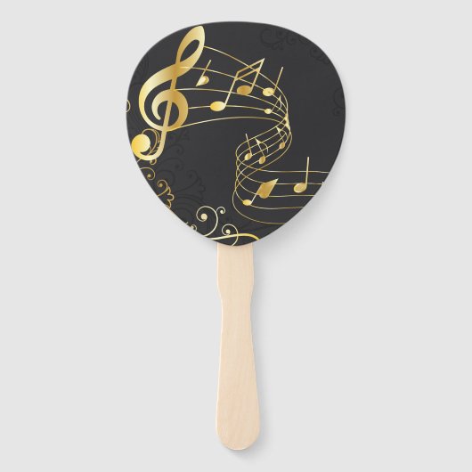 Musical Note Luxuriöses elegantes Design Fächer (Vorderseite)