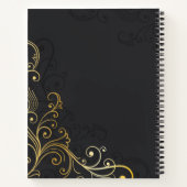 Musical Note Luxury Royal Design Notizblock (Rückseite)