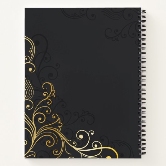 Musical Note Luxury Royal Design Notizblock (Rückseite)