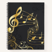 Musical Note Luxury Royal Design Notizblock (Vorderseite)