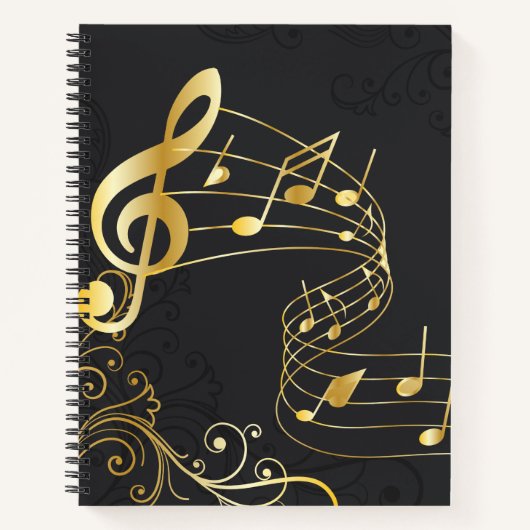 Musical Note Luxury Royal Design Notizblock (Vorderseite)