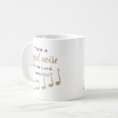 Musical Note Musician Scripture White Kaffeetasse (Vorderseite Links)