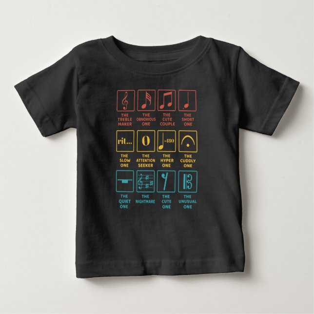 Musical Noten Symbol Definition Baby T-shirt (Vorderseite)