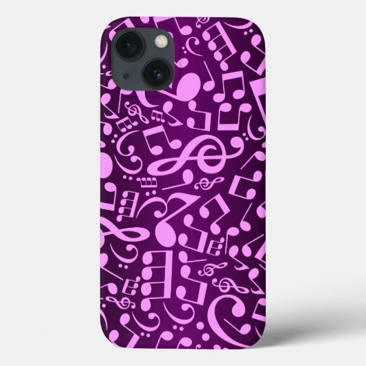 Musical Notes 2 (Plum) Case-Mate iPhone Hülle (Rückseite)