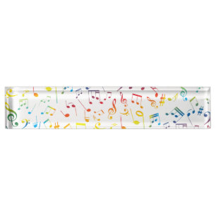 Musical Notes 4 Namensplakette