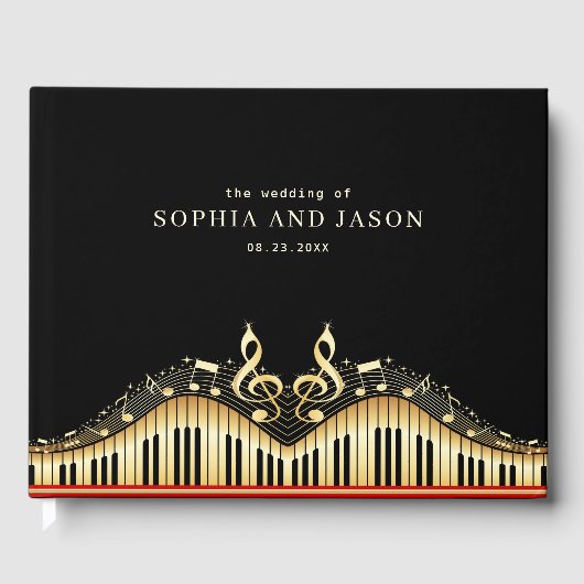 Musical Notes and Clef Gästebuch (Vorderseite)