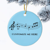 Musical Notes Band Choacher Custom Christmas Keramik Ornament