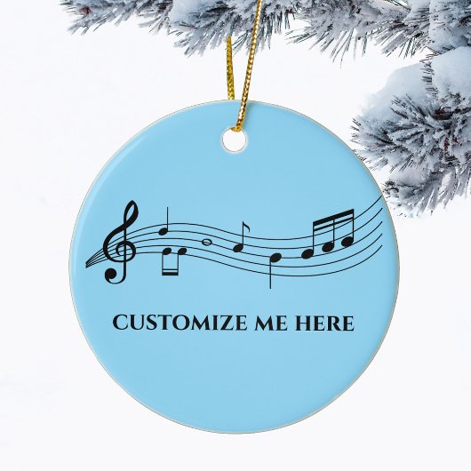 Musical Notes Band Choacher Custom Christmas Keramik Ornament