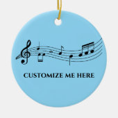 Musical Notes Band Choacher Custom Christmas Keramik Ornament (Vorne)