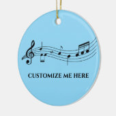 Musical Notes Band Choacher Custom Christmas Keramik Ornament (Links)