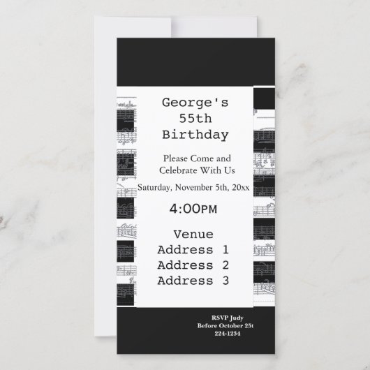 Musical Notes Birthday (Vorderseite)