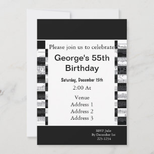 Musical Notes Birthday Einladung