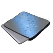 Musical Notes Blue Moon Laptopschutzhülle (Vorne Knopf)