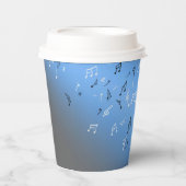 Musical Notes Blue Moon Pappbecher (Vorderseite)