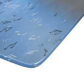 Musical Notes Blue Moon Schneidebrett (Ecke)