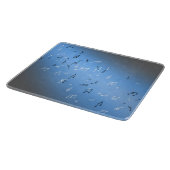 Musical Notes Blue Moon Schneidebrett (Ecke)