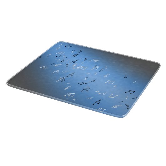 Musical Notes Blue Moon Schneidebrett (Ecke)