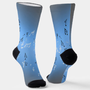 Musical Notes Blue moon Socken
