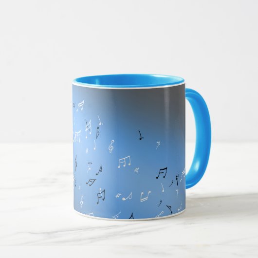 Musical Notes Blue Moon Tasse (VorderseiteRechts)