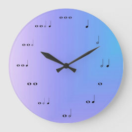 Musical Notes Clock Große Wanduhr