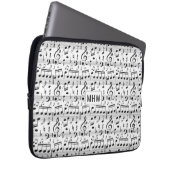 Musical Notes custom monogram laptop sleves Laptopschutzhülle (Vorne Rechts)