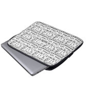 Musical Notes custom monogram laptop sleves Laptopschutzhülle (Vorne Knopf)