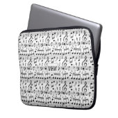 Musical Notes custom monogram laptop sleves Laptopschutzhülle (Vorderseite Links)