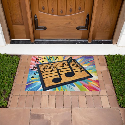Musical Notes Doormat Fußmatte (Außenbereich)
