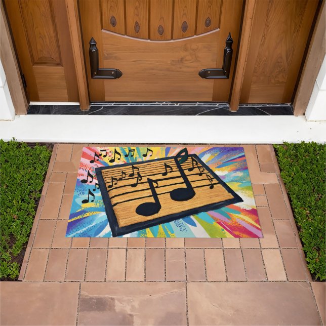 Musical Notes Doormat Fußmatte (Außenbereich)