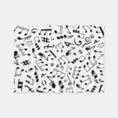 Musical Notes Fleece Blankets (Vorderseite (Horizontal))