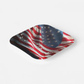 Musical Notes Floating On an American Flag Pappteller (Gewinkelt)