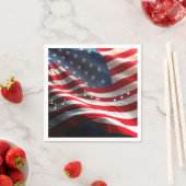 Musical Notes Floating On an American Flag Serviette (Beispiel)