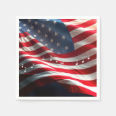 Musical Notes Floating On an American Flag Serviette (Vorderseite)