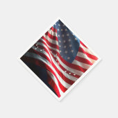 Musical Notes Floating On an American Flag Serviette (Ecke)