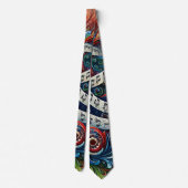 Musical Notes Graffiti Neck Tie Krawatte (Rückseite)