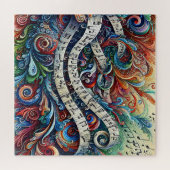 Musical Notes Graffiti Puzzle (Horizontal)