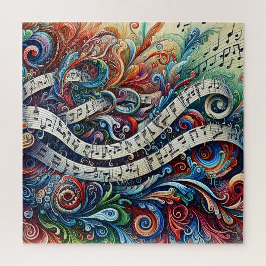 Musical Notes Graffiti Puzzle (Vertikal)