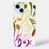Musical Notes iPhone 15 case (Rückseite)