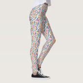 Musical Notes Kawaii Art Design Leggings (Rechts)