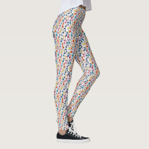 Musical Notes Kawaii Art Design Leggings